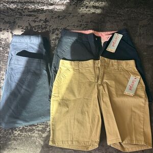 Cat & Jack girls school uniform size 10/12 Shorts - Dark Blue and Beige